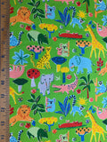 Kid's Drawing Jungle - Kokka Japan Cotton Oxford Fabric