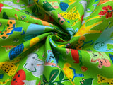 Kid's Drawing Jungle - Kokka Japan Cotton Oxford Fabric