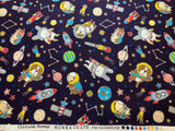 Costume Animal Astronaut - Kokka Japan Cotton Oxford Fabric
