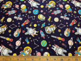 Costume Animal Astronaut - Kokka Japan Cotton Oxford Fabric