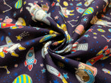 Costume Animal Astronaut - Kokka Japan Cotton Oxford Fabric