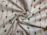 Chibi Pri Hedgehog Pink - Kokka Japan Cotton Oxford Fabric