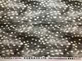 Gray Deer Spots Bambi Animal Print - Kokka Japan Cotton Sheeting Fabric