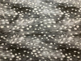 Gray Deer Spots Bambi Animal Print - Kokka Japan Cotton Sheeting Fabric