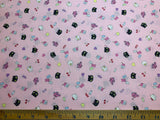 Kittens on Pink Petite Design - Kokka Japan Cotton Sheeting Fabric