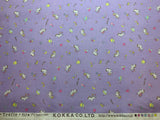 Unicorns & Rainbows on Purple Petite Design - Kokka Japan Cotton Sheeting Fabric