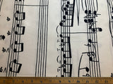 Sheet Music Notes - Music Time - Cosmo Japan Cotton Oxford Fabric