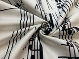 Sheet Music Notes - Music Time - Cosmo Japan Cotton Oxford Fabric