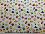 Yaoyorozu Asian Inspired Masks - Cosmo Japan Cotton Sheeting Fabric
