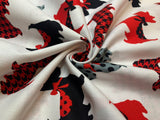 Dotty For Scottie Dogs Sweet Scotties White - Kanvas Studio Cotton Fabric
