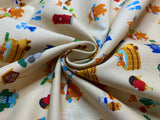Shiba Inu Dogs - Beer & Hot Spring - Cosmo Japan Cotton Sheeting Fabric
