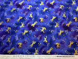 Shooting Star Unicorns - Pastel Pop - Kokka Japan Cotton Double Gauze Fabric