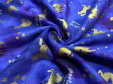 Shooting Star Unicorns - Pastel Pop - Kokka Japan Cotton Double Gauze Fabric