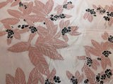 Hand Painted Berry Bunches Antique Pink China Silk HABOTAI Fabric