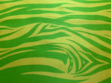 Lime Green Zebra Stripe China Silk HABOTAI Fabric 12mm weight 54" width