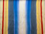 Johnny Was Boho Botanical Stripe Print - 100% Silk Satin Crepe Fabric