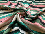 Southwest Aztec Step Stripe - Silk Charmeuse