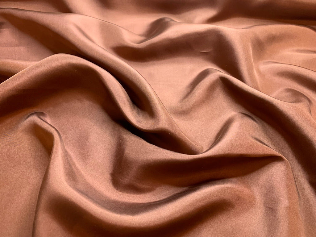 Coffee Brown China Silk HABOTAI Fabric 15mm weight
