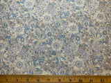 Blue Floral - Yoihana - Cosmo Cotton Broadcloth Fabric