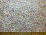 Peach & Lavender Floral - Yoihana - Cosmo Cotton Broadcloth Fabric