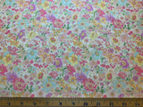Pink, Lilac & Orange Floral - Yoihana - Cosmo Cotton Broadcloth Fabric