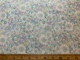 Mint & Lavender Floral - Yoihana - Cosmo Cotton Broadcloth Fabric