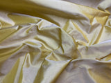 Iridescent Gold 100% Silk Thai Silk Tissue Taffeta Fabric