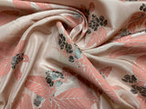 Hand Painted Berry Bunches Antique Pink China Silk HABOTAI Fabric