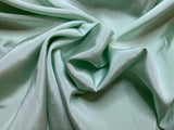 Mint Seafoam Green 100% Silk Dupioni Shantung Fabric