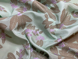 Hand Painted Berry Bunches Mint & Lavender China Silk HABOTAI Fabric