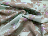 Hand Painted Berry Bunches Mint & Lavender China Silk HABOTAI Fabric