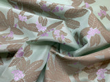 Hand Painted Berry Bunches Mint & Lavender China Silk HABOTAI Fabric