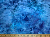 River Blue Watercolor Batik - Bali Batik Rayon Fabric