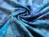 River Blue Watercolor Batik - Bali Batik Rayon Fabric