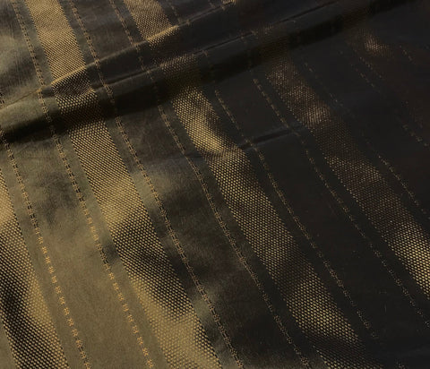 Bronze Stripe - Faux Silk Taffeta Fabric 59"x52" Remnant