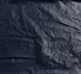 Steel Blue - Faux Leather Fabric - 17"x54" Remnant
