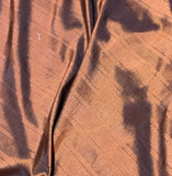 25.5"x58" Remnant - Orange Copper Stripe - Faux Silk Taffeta Fabric