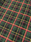 Glitter Christmas Plaid by Fabric Traditions Red Green & Gold 100% Cotton Fabric