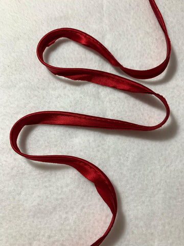 Vintage Christmas Red Satin Piping Trim - 3/8" wide - 5 Yards