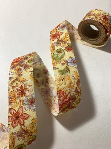 Fall Colored Floral Craft or Floral Ribbon 1-3/8" wide x 6 Yards