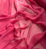 Rouge Reddish Pink - Silk Chiffon Fabric 8 momme weight