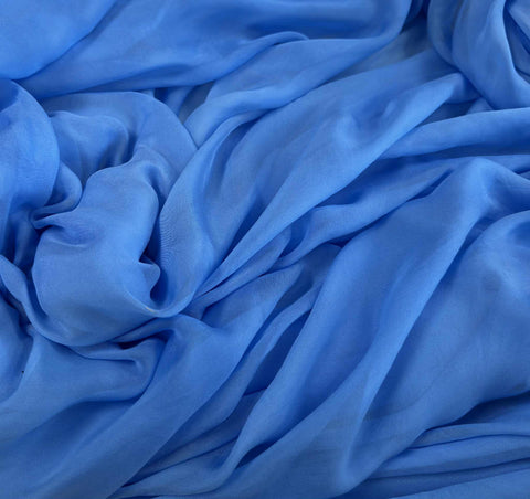 Cornflower Blue - Hand Dyed Soft Silk Organza