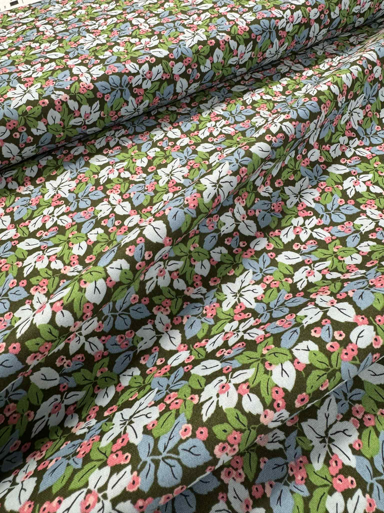 Rustling Leaves B - Woodland Walk By Liberty Fabrics for Riley Blake - Cotton Fabric made in Italy