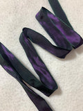 Iridescent Purple Green Vintage French Wired Taffeta Ribbon 11/16" wide