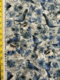 Blue Birds Butterflies Dragonflies Floral by Wild Apple 100% Cotton Fabric