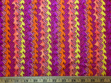 Pink Orange Yellow Ocean Waves Cotton Fabric Vintage 90's OOP Kari Pearson SSI