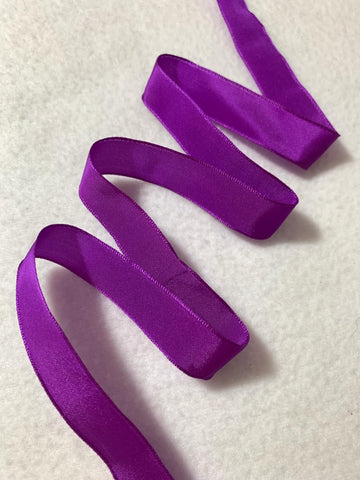 Boysenberry Purple Vintage French Wired Taffeta Ribbon 11/16" wide