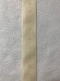 Vintage Cream Flower Taffeta Ribbon 1-1/8" wide Made in England