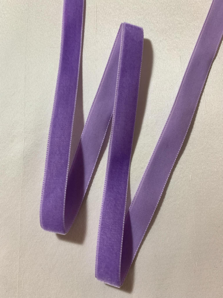 Lavender Purple French Velvet Ribbon (5/8" wide)