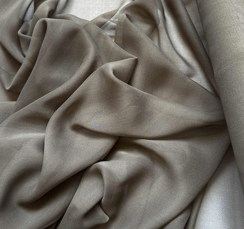 Taupe Brown - 8mm Silk Chiffon Fabric
